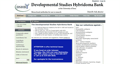 Desktop Screenshot of dshb.biology.uiowa.edu