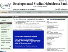 Tablet Screenshot of dshb.biology.uiowa.edu