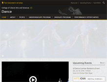 Tablet Screenshot of dance.uiowa.edu