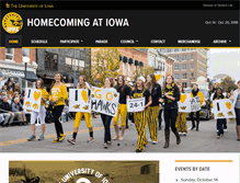 Tablet Screenshot of homecoming.uiowa.edu