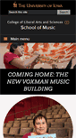 Mobile Screenshot of music.uiowa.edu