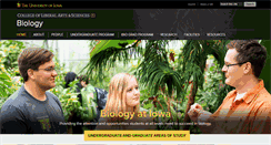 Desktop Screenshot of biology.uiowa.edu