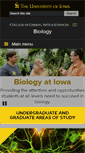 Mobile Screenshot of biology.uiowa.edu