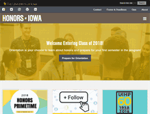 Tablet Screenshot of honors.uiowa.edu