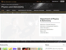 Tablet Screenshot of physics.uiowa.edu