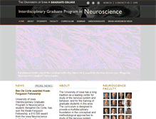 Tablet Screenshot of neuroscience.grad.uiowa.edu